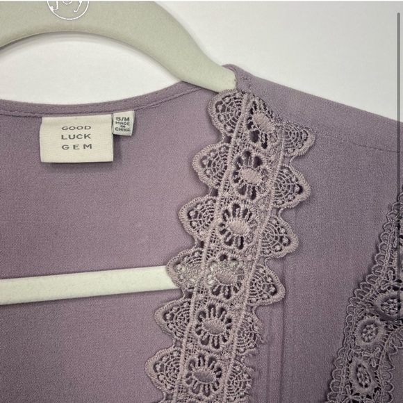 Good Luck Gem Purple Cardigan - Picture 2 of 3